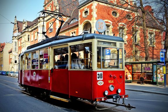 Display tramwaje nr 38 w bytomiu   fot. hubert klimek